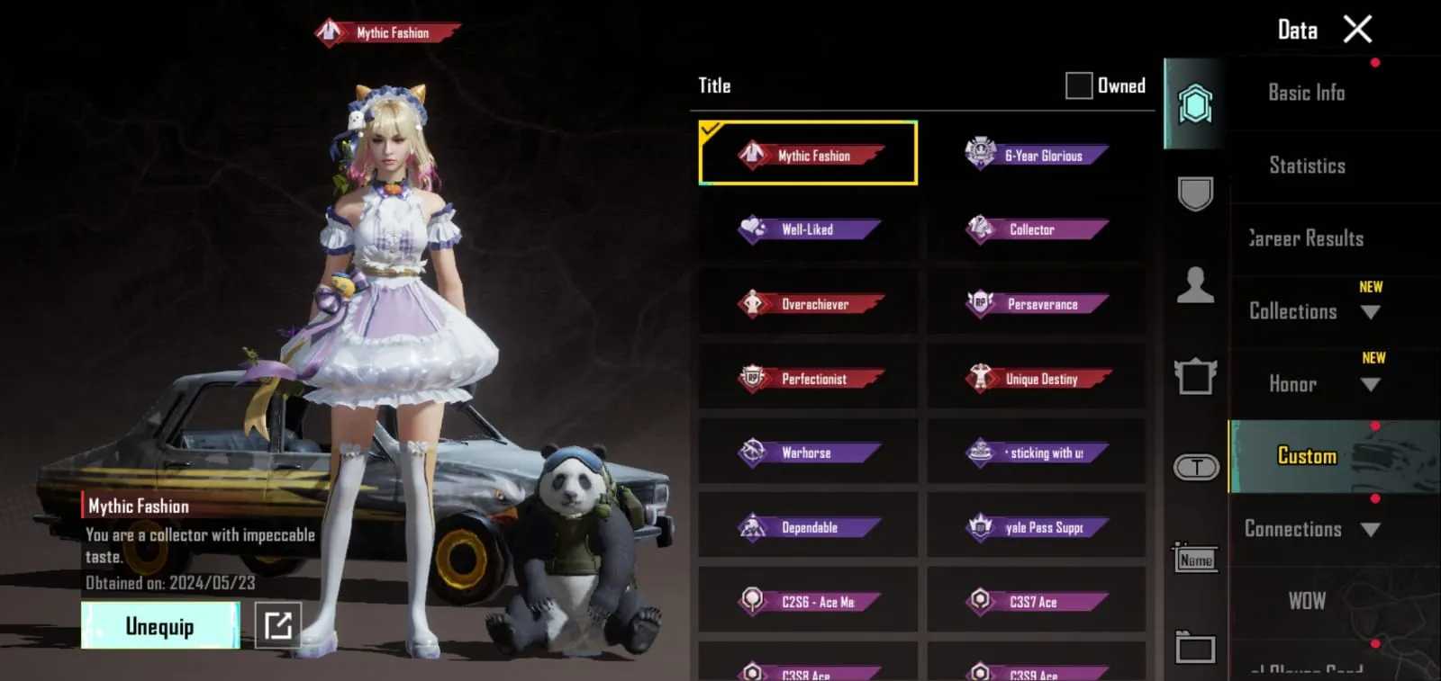 🥇 150x Total Mythics 🔥 M416 Glacier LV.7 Max 👕55x Total Mythic Suits LVL 79 🌟30x Gunlab Skins 🥷 520x Outfits 💫 245 Weapon Skins ⛑️35 x Helmet 🏆 89x Royale Pass 💲 430 UC ⚡ Instant Delivery ✔️ Full Email Access